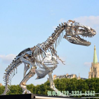 城市不锈钢恐龙景观雕塑