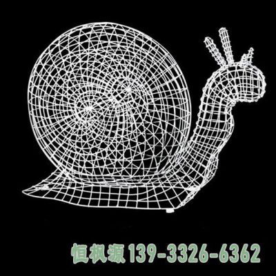 不锈钢蜗牛园林雕塑