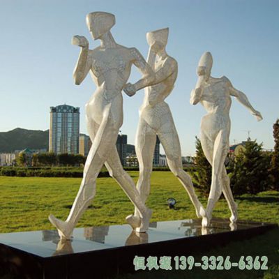 广场竞走不锈钢雕塑