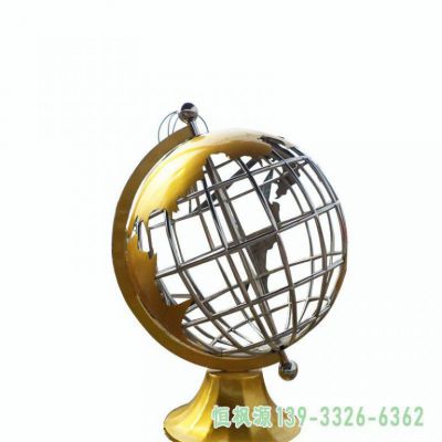 不锈钢地球仪学校景观雕塑