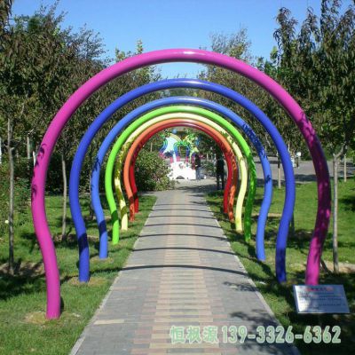 不锈钢都市拱门景观雕塑