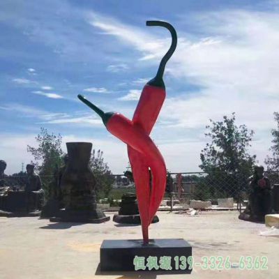 不锈钢辣椒广场雕塑