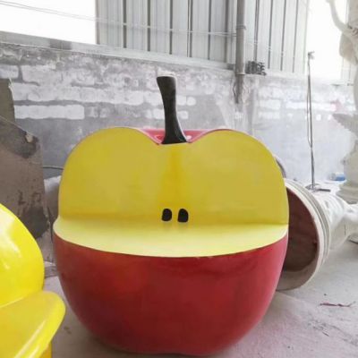 苹果小区不锈钢景观雕塑