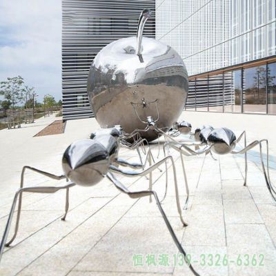 苹果广场不锈钢艺术雕塑