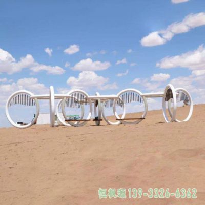 眼镜企业不锈钢景观雕塑