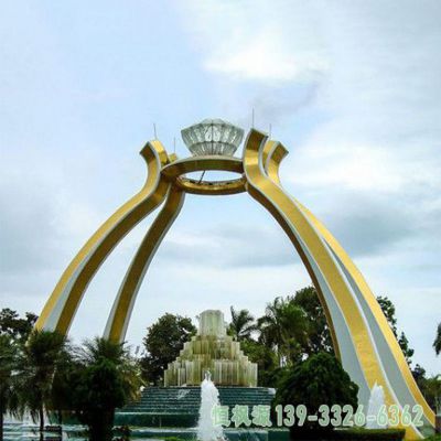 钻石学校不锈钢雕塑