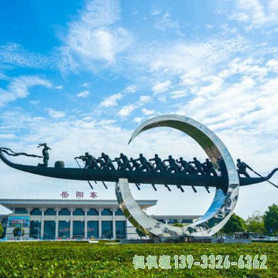 帆船户外不锈钢景观雕塑