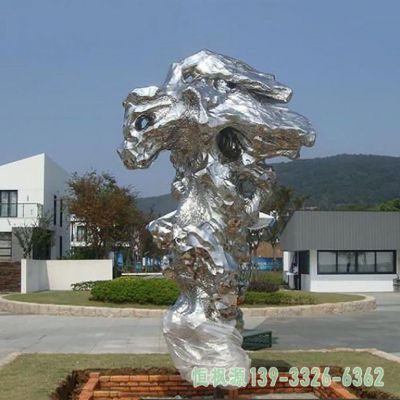 不锈钢太湖石校园景观雕塑