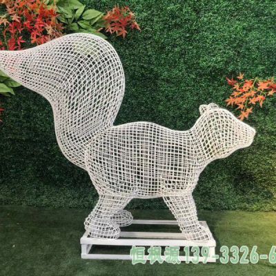 不锈钢松鼠公园动物雕塑
