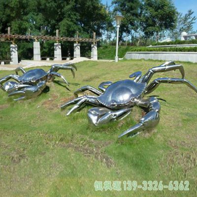 不锈钢螃蟹广场艺术雕塑
