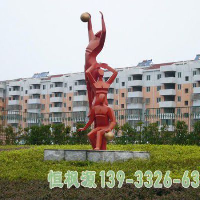 篮球都市不锈钢雕塑