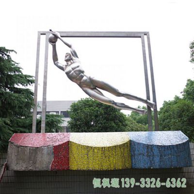 不锈钢体操广场人物雕塑