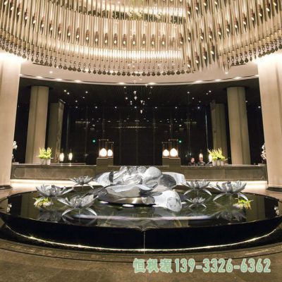 莲花不锈钢校园雕塑