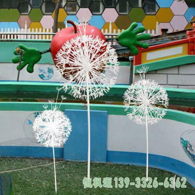 蒲公英镂空不锈钢广场雕塑