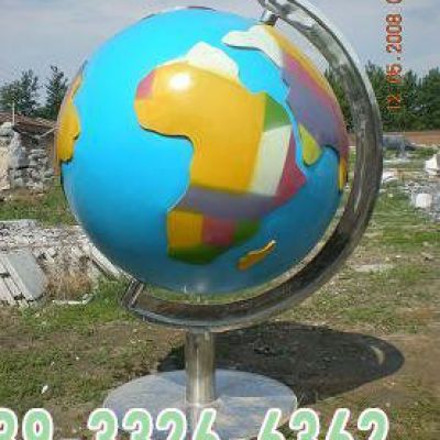 不锈钢大型广场地球仪雕塑