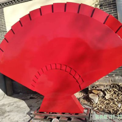 扇子户外不锈钢景观雕塑