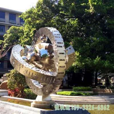 不锈钢校园数字景观雕塑