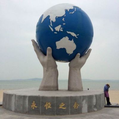 校园地球不锈钢雕塑