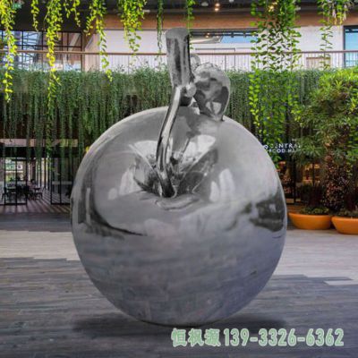 都市苹果不锈钢雕塑