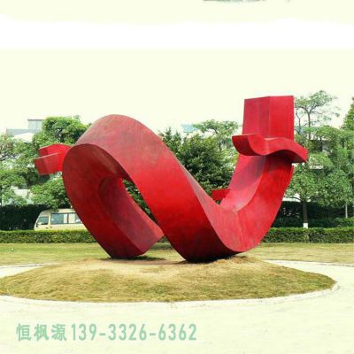 企业丝带不锈钢雕塑