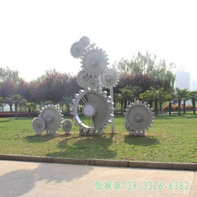 齿轮不锈钢校园雕塑
