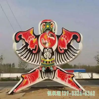 风筝校园不锈钢雕塑
