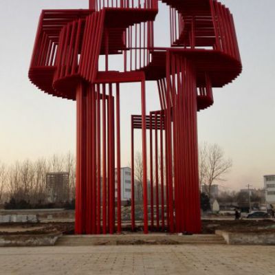 钢管校园不锈钢雕塑