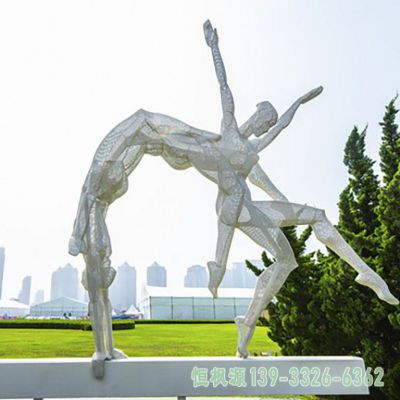 体操人物广场不锈钢雕塑