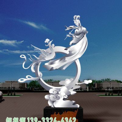 仙女城市不锈钢雕塑