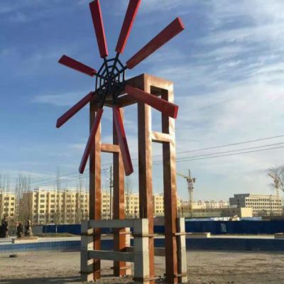 风车不锈钢城市雕塑