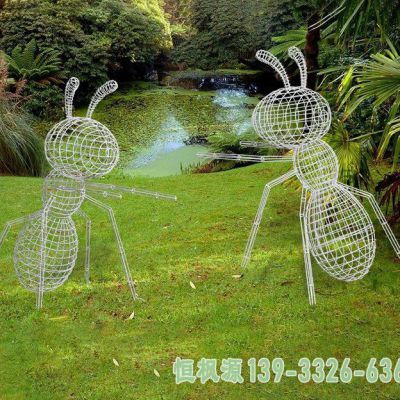 镂空蚂蚁园林不锈钢雕塑