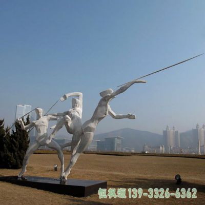 标枪校园不锈钢人物雕塑