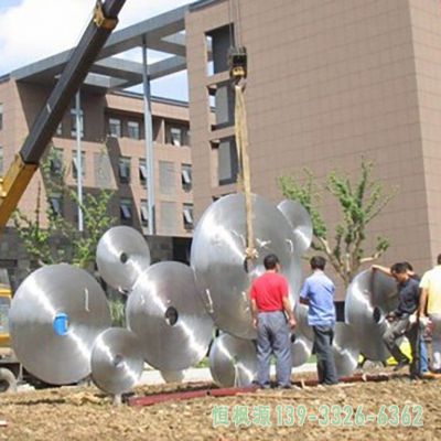 光盘城市不锈钢艺术雕塑