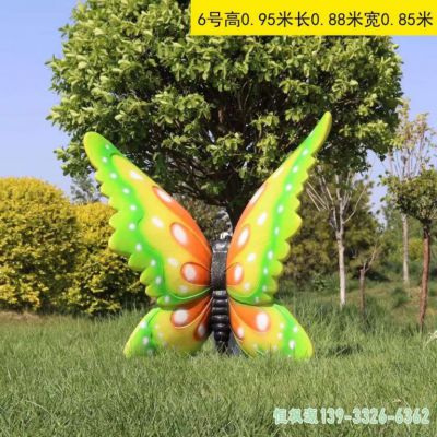 蝴蝶园林不锈钢雕塑