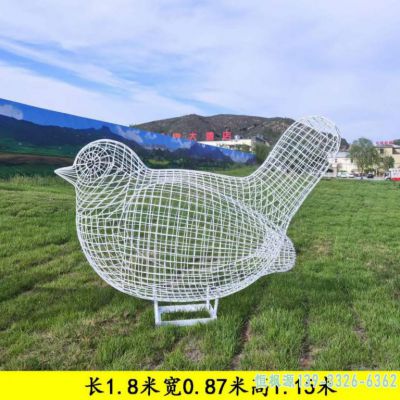 镂空鸟园林不锈钢雕塑