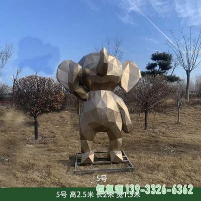 抽象大象不锈钢园林雕塑