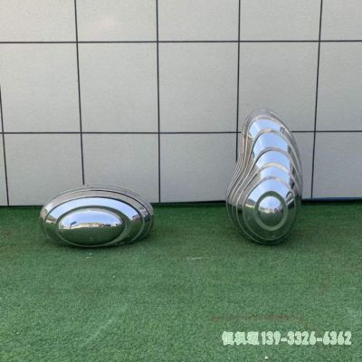鹅卵石城市不锈钢雕塑