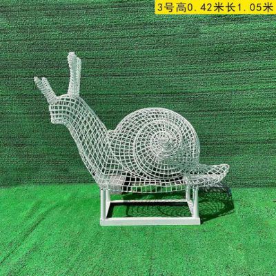 镂空蜗牛户外不锈钢雕塑