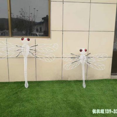 镂空蜻蜓小区不锈钢雕塑