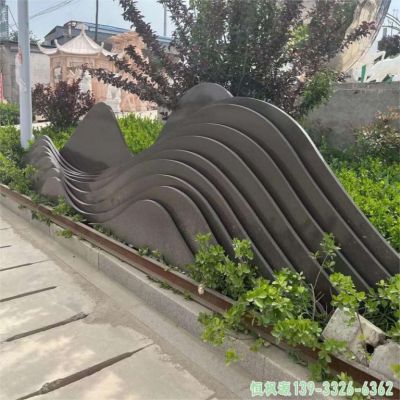 假山户外不锈钢雕塑