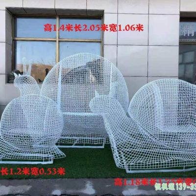 镂空蜗牛小区不锈钢雕塑