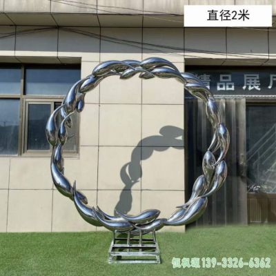 企业鱼群不锈钢雕塑