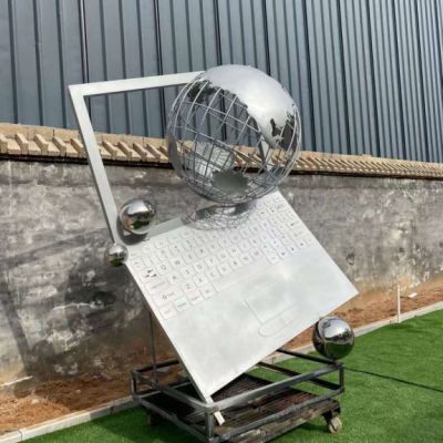 笔记本户外不锈钢雕塑