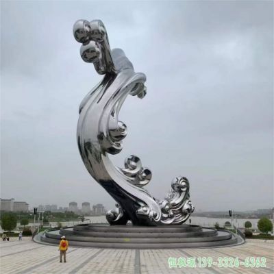 海浪户外不锈钢雕塑