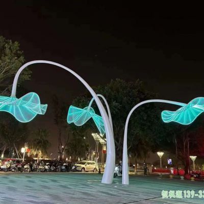 抽象花朵都市不锈钢雕塑