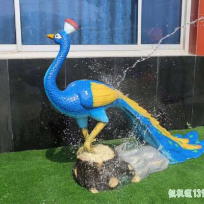 孔雀公园不锈钢艺术雕塑