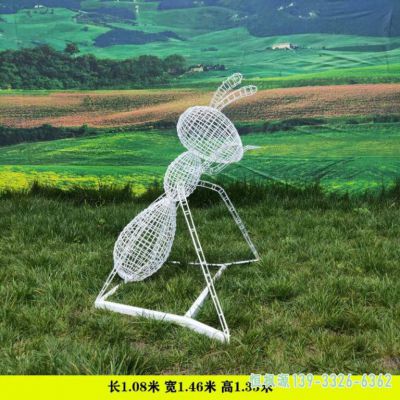 镂空蚂蚁园林不锈钢雕塑