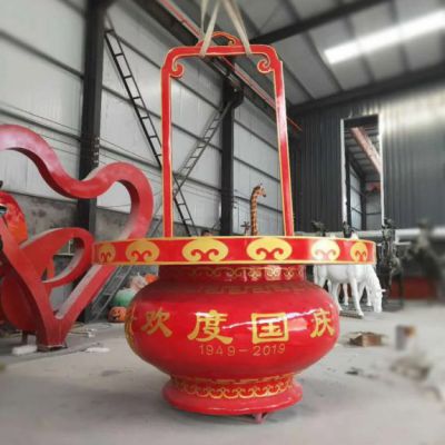 花篮广场不锈钢雕塑
