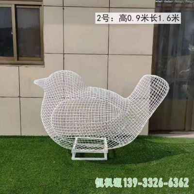 镂空鸟小区不锈钢雕塑