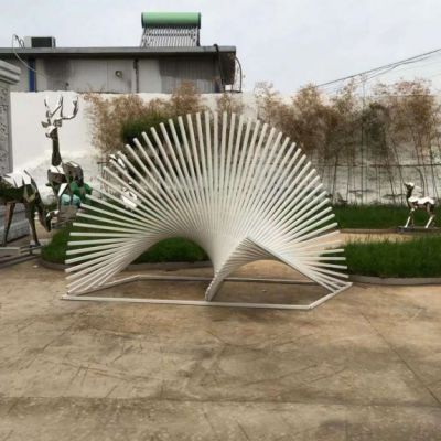 扇子广场不锈钢艺术雕塑